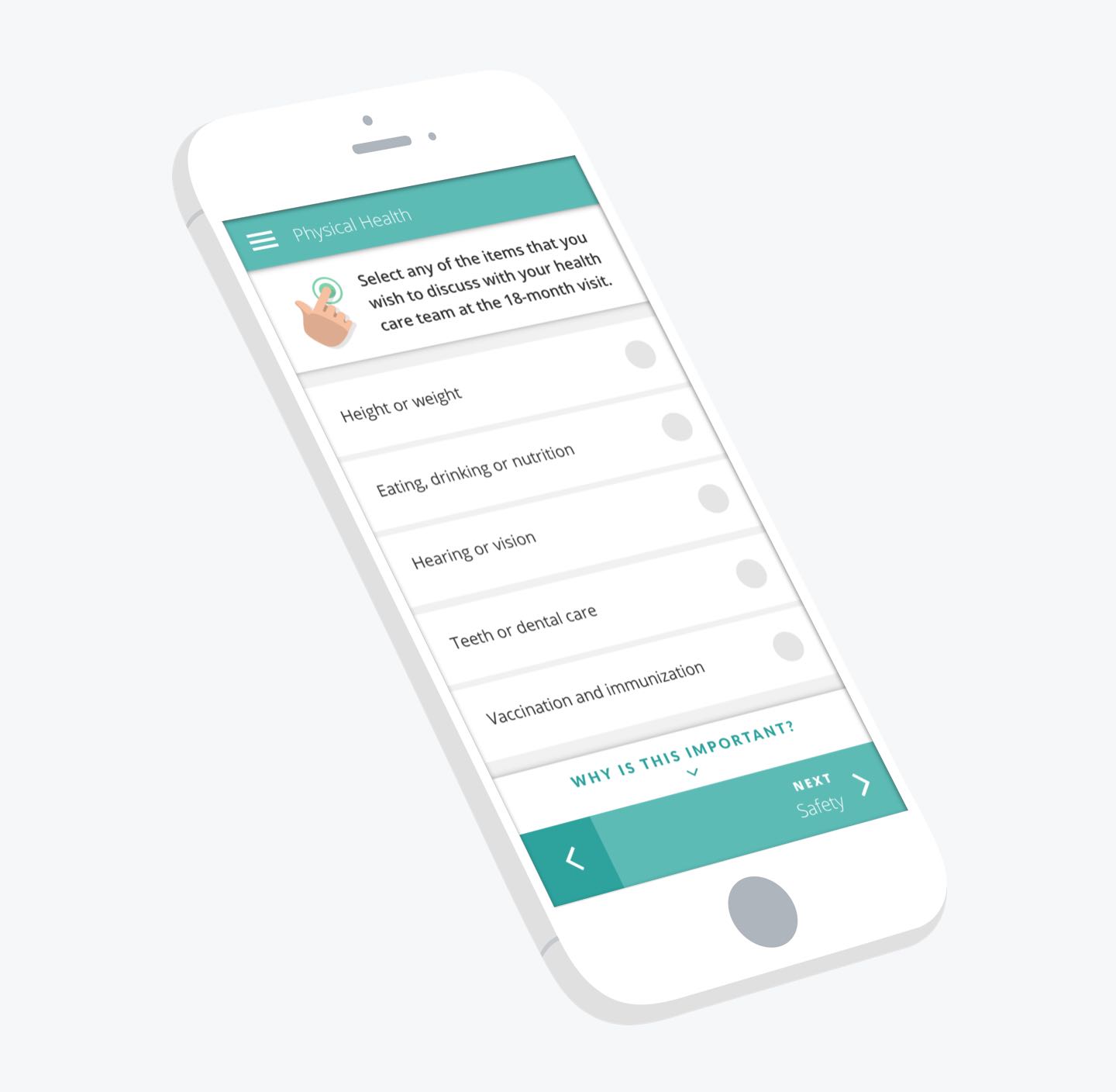 Ontario's 18-month well-baby visit planning tool