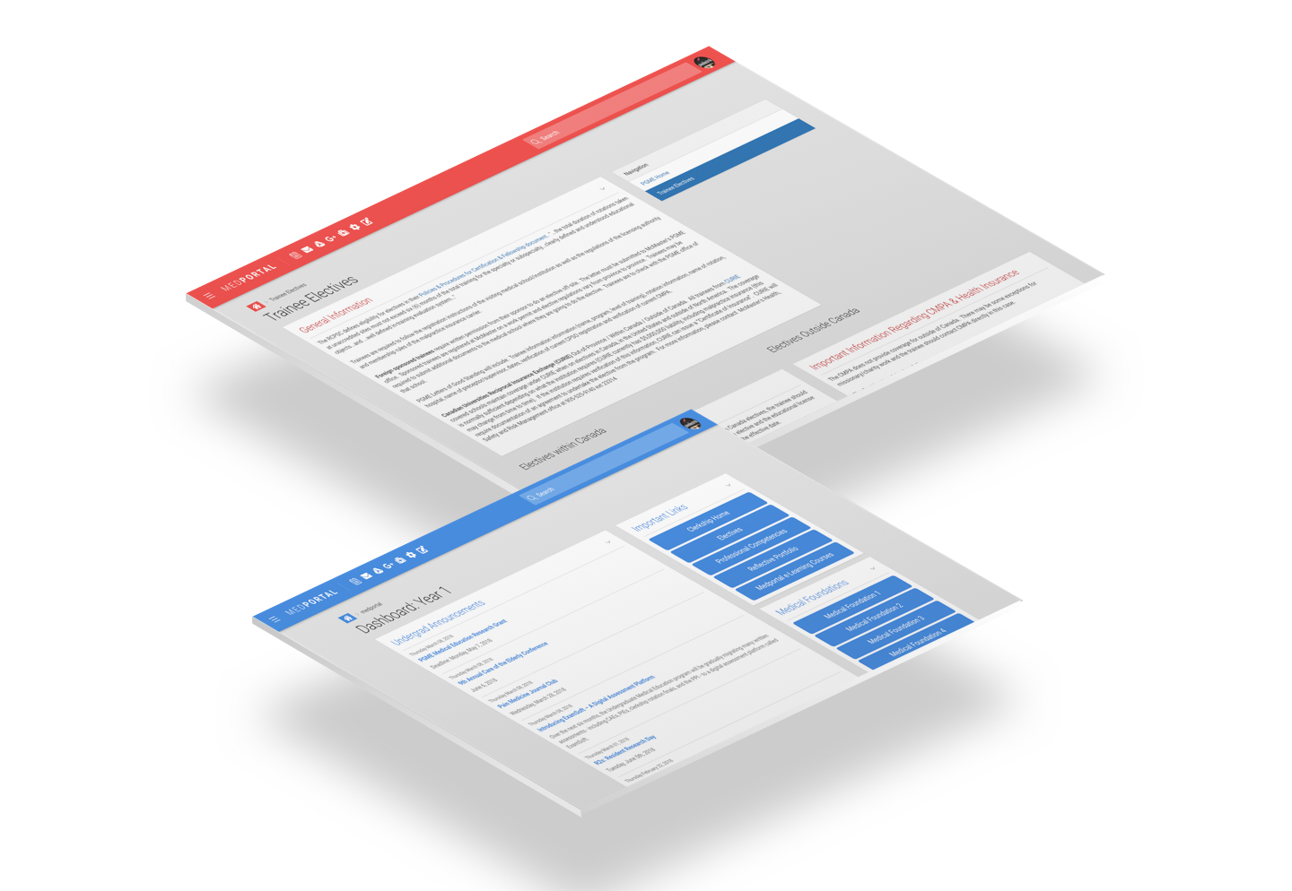 Medportal digital curriculum management platform